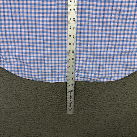 Vineyard Vines Shirt Mens Medium Blue Check Harbor Vented Lightweight Fishing - Picture 14 of 16